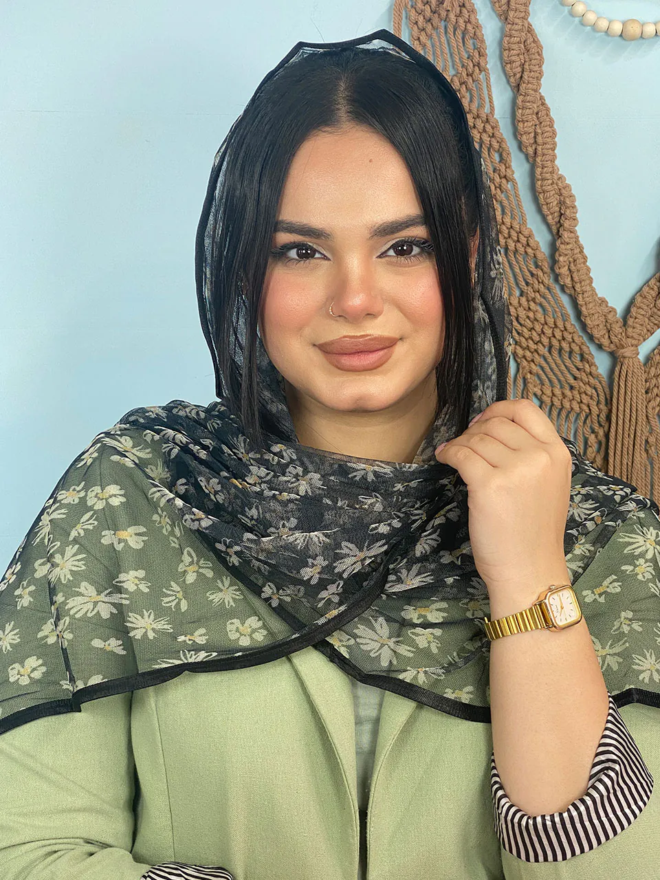 شال توری چاپی مادام بلا