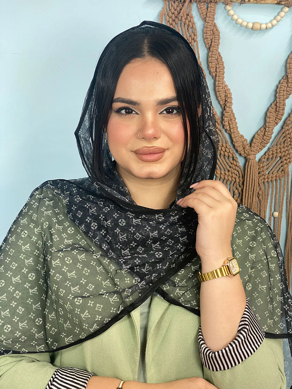 شال توری چاپی مادام بلا