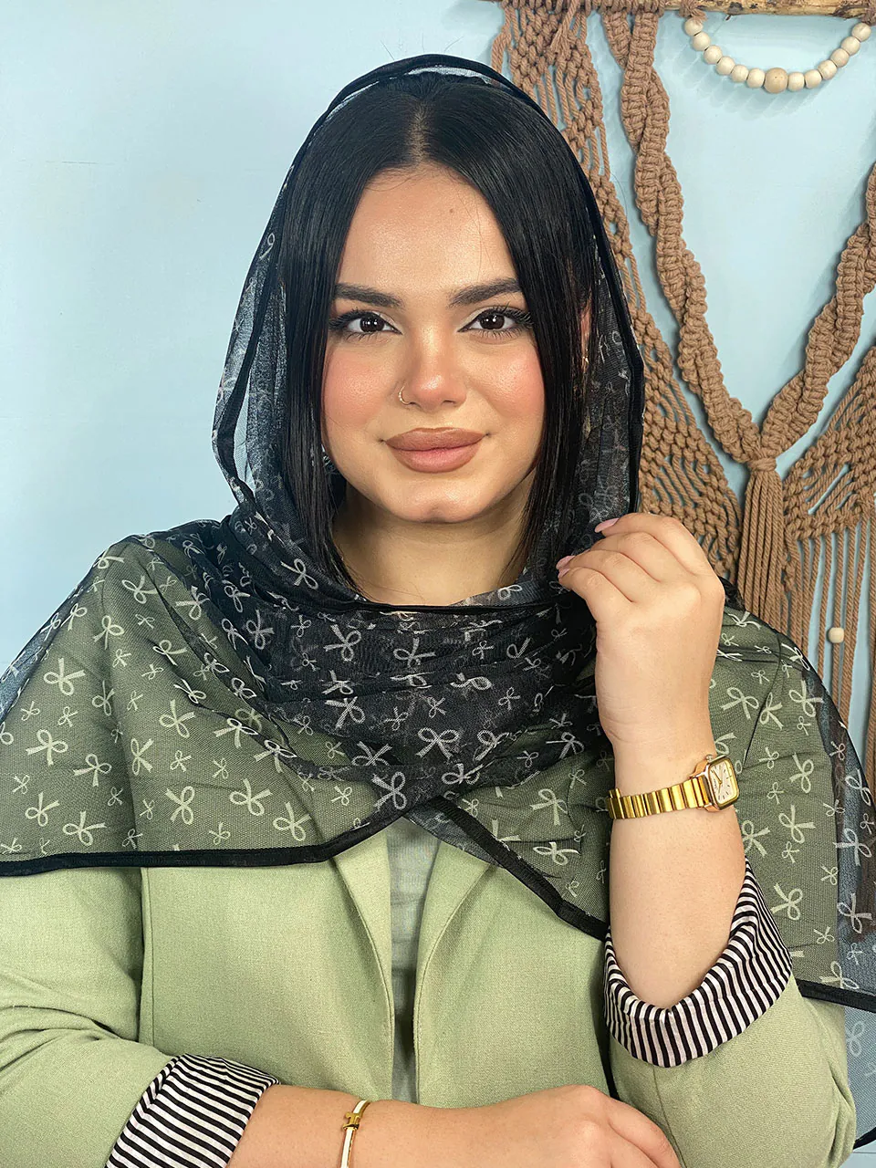 شال توری چاپی مادام بلا