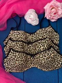 سوتین نخ پنبه طرح پلنگی