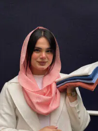 شال رینگی تک رنگ عسل