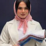 روسری سه گوش لبه تور مادام بلا