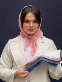 روسری سه گوش لبه تور مادام بلا