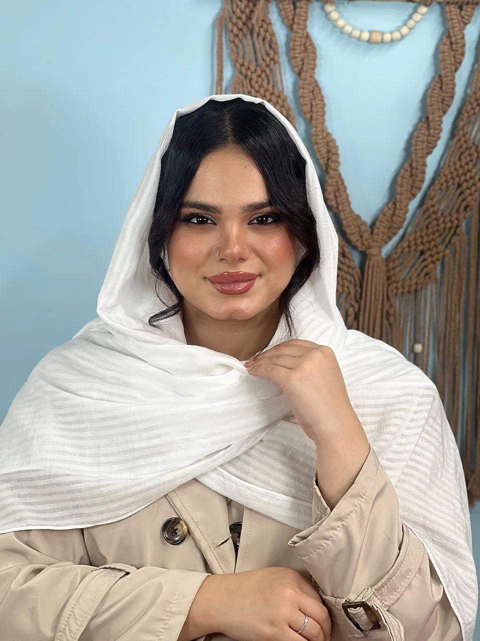 شال نخی تک رنگ مادام بلا رشت