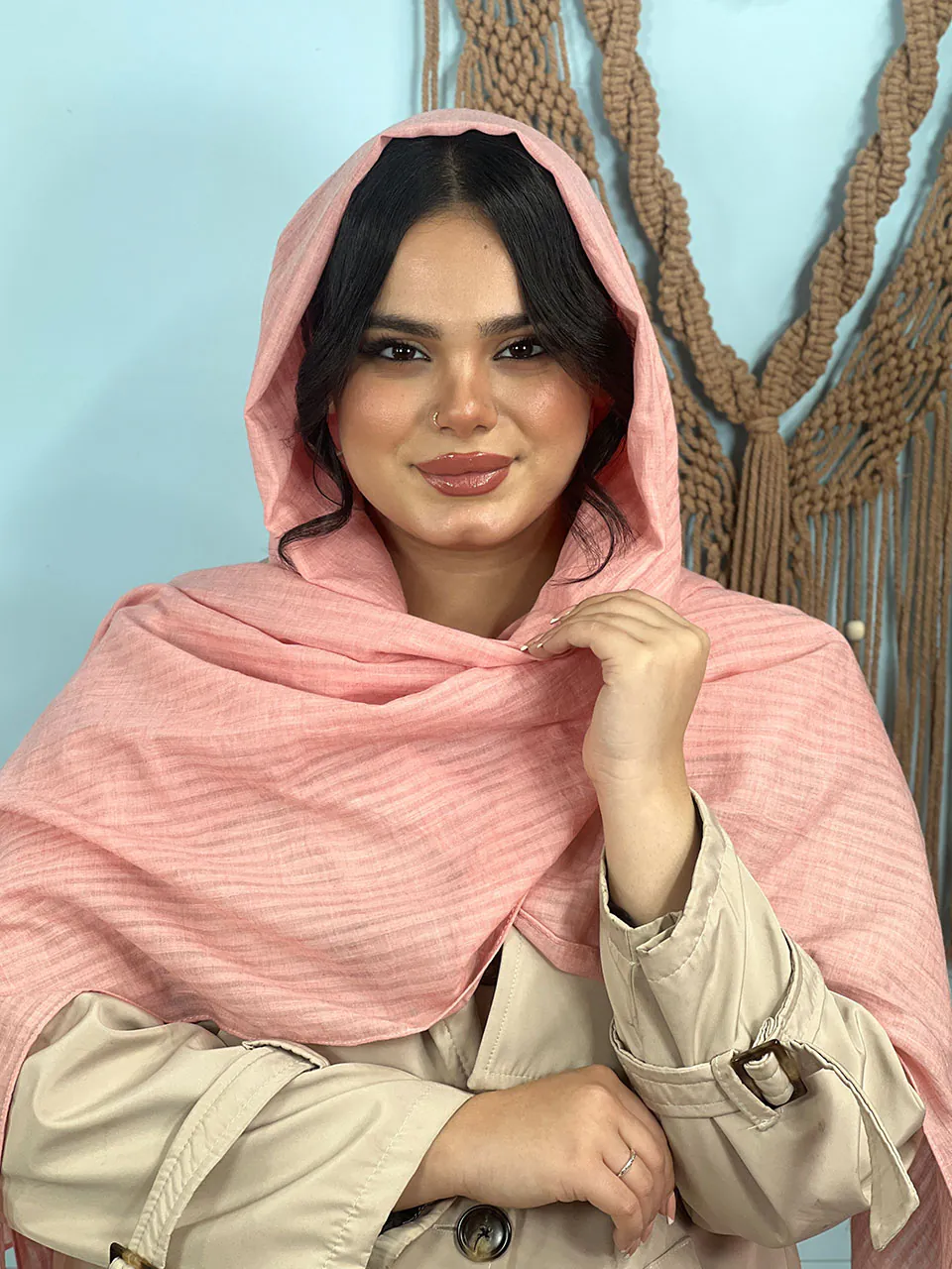 شال نخی تک رنگ مادام بلا رشت