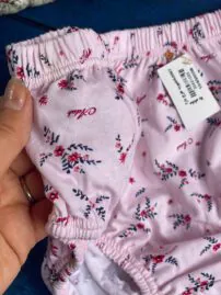 شورت نخ پنبه وارداتی طرح گل مادام بلا