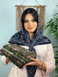 روسری نخی طرحدار سنتی مادام بلا