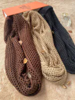 شال رینگی کتان پنبه ای