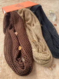 شال رینگی کتان پنبه ای