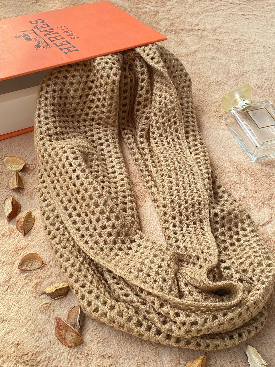 شال رینگی کتان پنبه ای