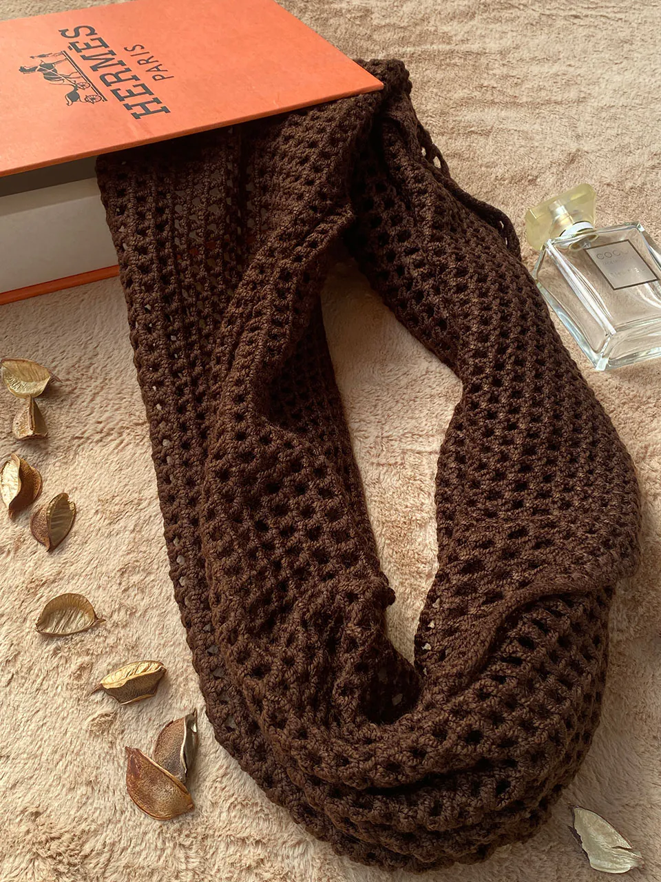 شال رینگی کتان پنبه ای