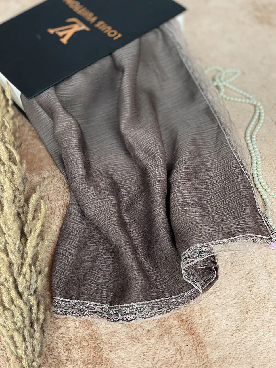 شال نخی دختی زنانه دور تور