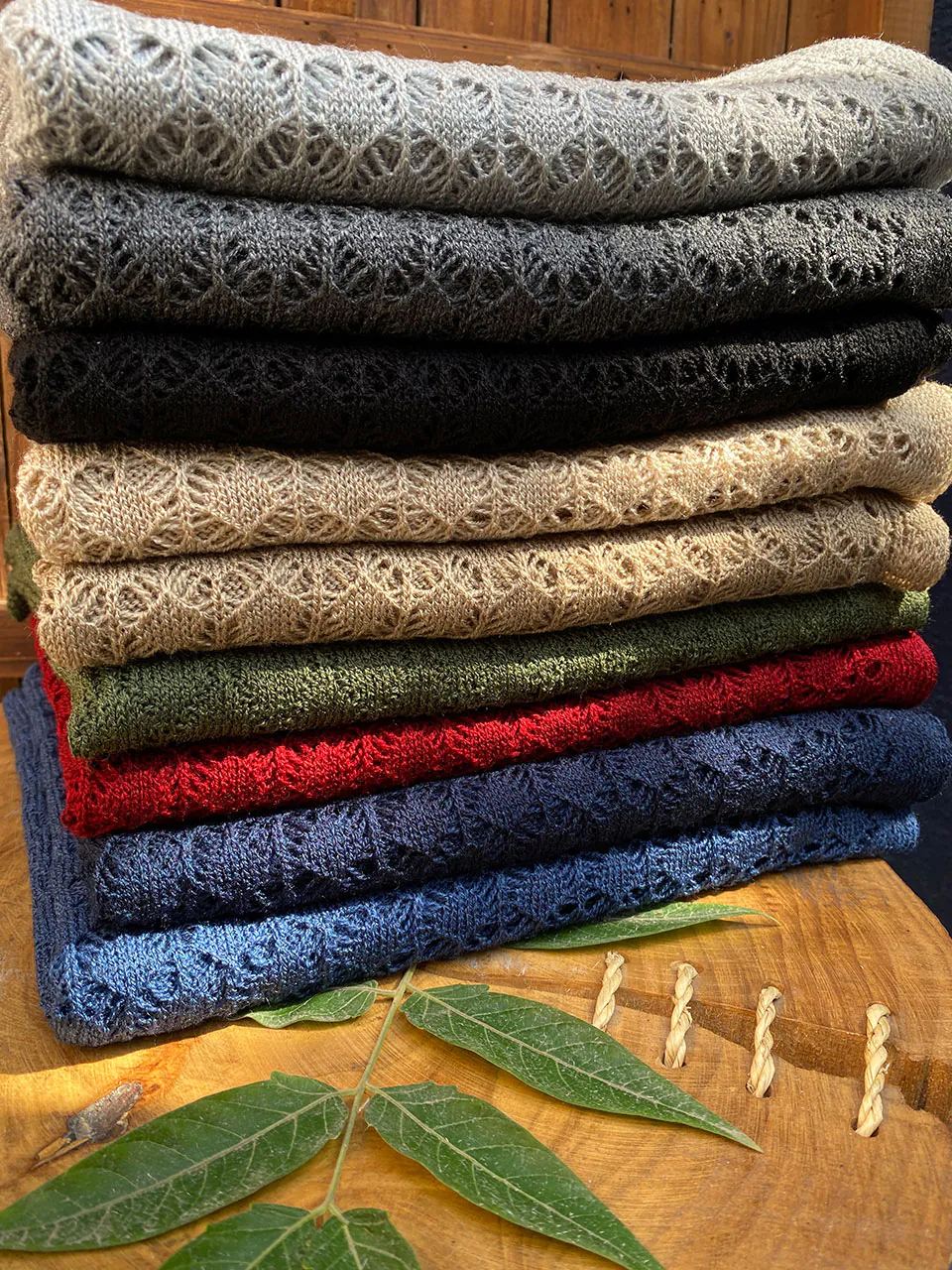 شال رنگی بافت پاییزه مادام بلا رشت