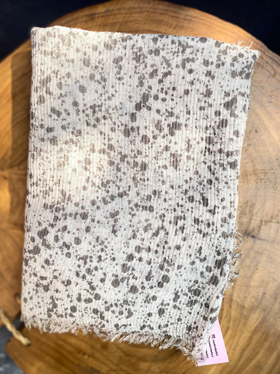 شال طرحدار نخی دورریش