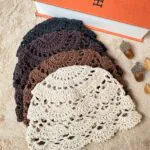 کلاه مکرومه دست بافت خاتون