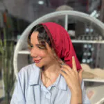 روسری سه گوش لبه توری رها