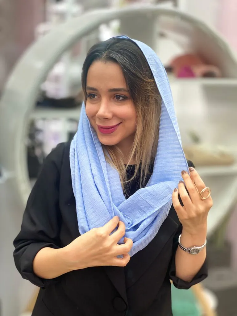 شال رینگی تک رنگ عسل