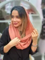 شال رینگی تک رنگ عسل