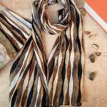 شال برشکا طرح لوزی دخترانه