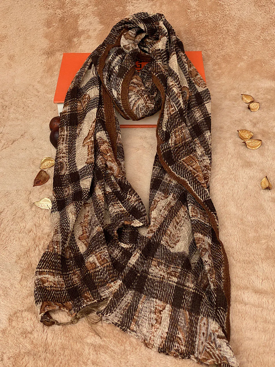 شال پاییزه طرحدار برشکا