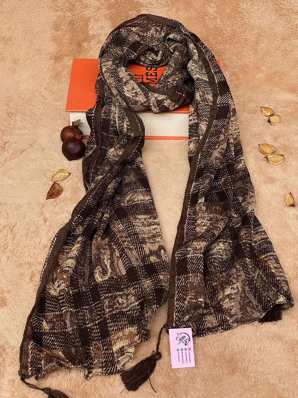 شال پاییزه طرحدار برشکا