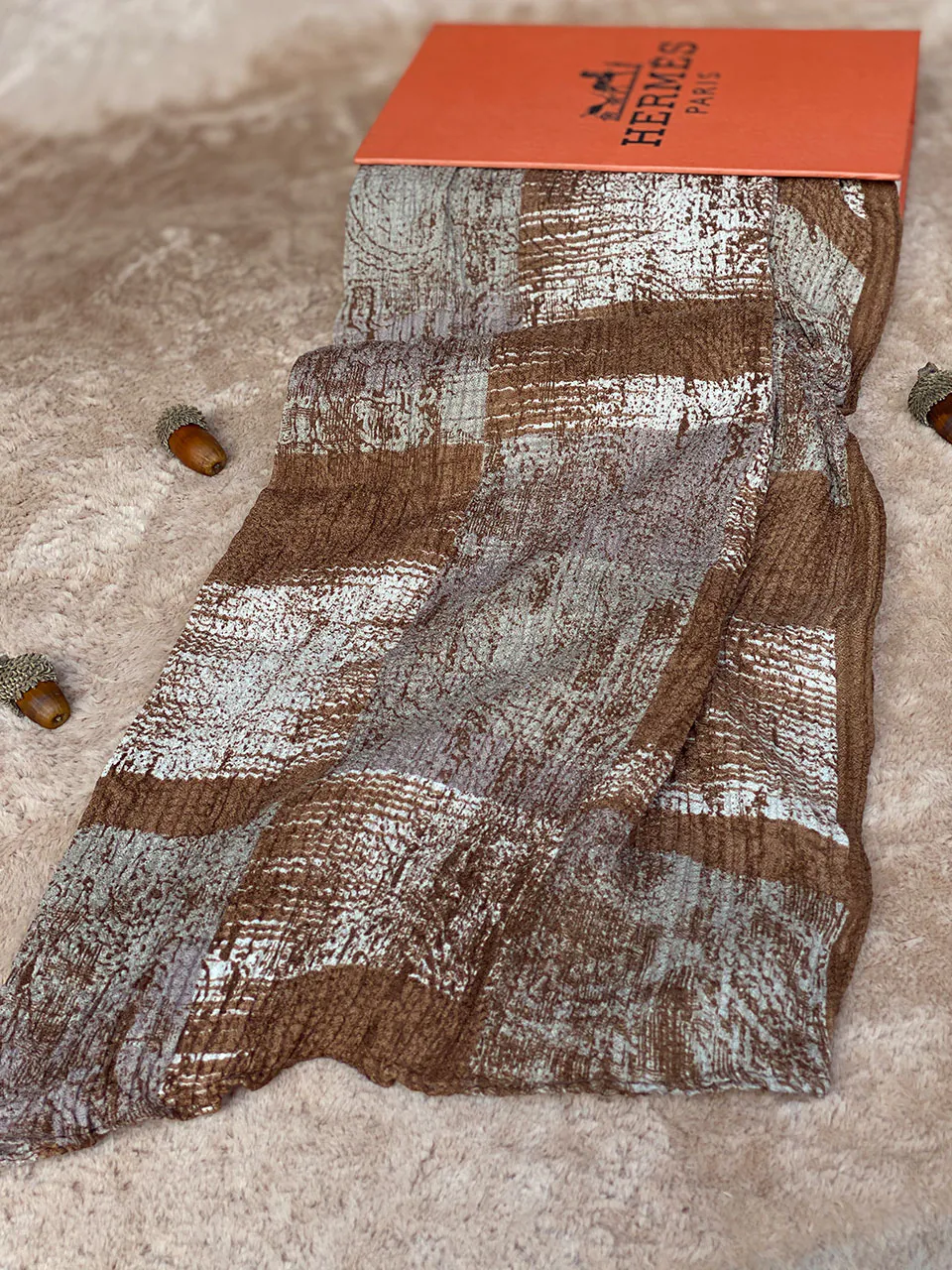 شال نخی برشکا طرحدار زنانه