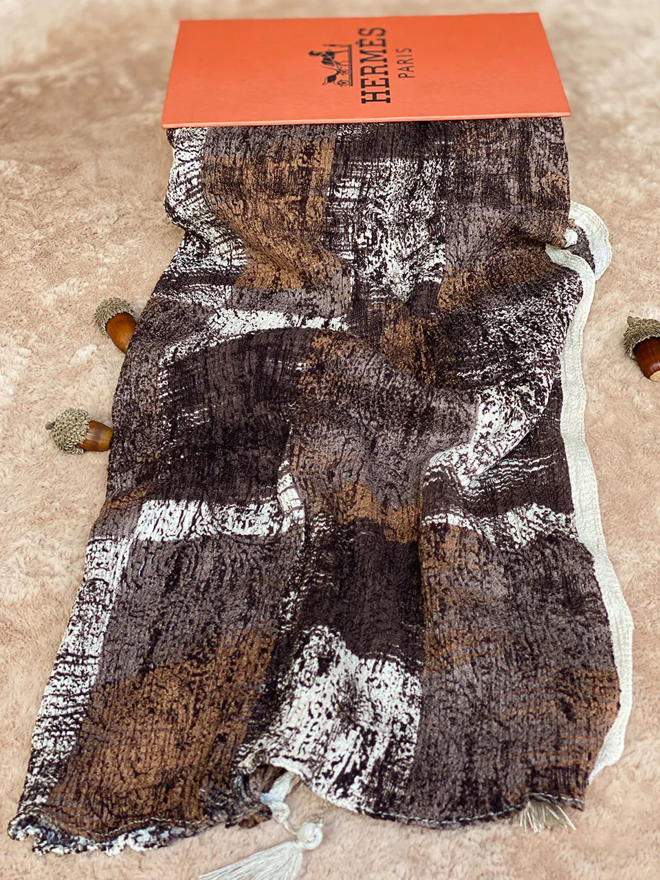 شال نخی برشکا طرحدار زنانه