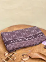 شال قهوه ای مارک برشکا