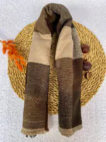 شال موهر ضخیم چهارخونه مادام بلا