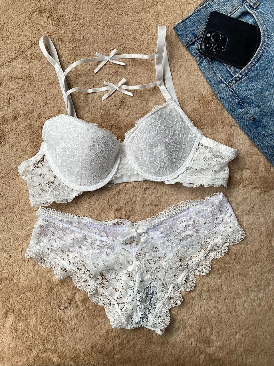 ست لباس زیر اروپایی دانتل دخترونه