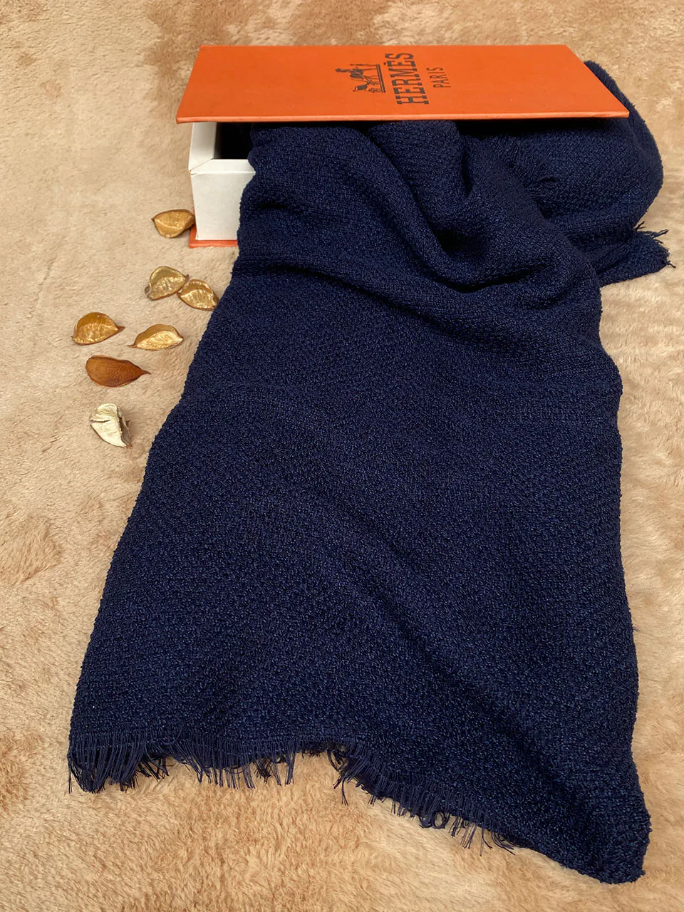 شال کنفی تک رنگ دورریش