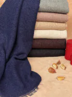 شال کنفی تک رنگ دورریش