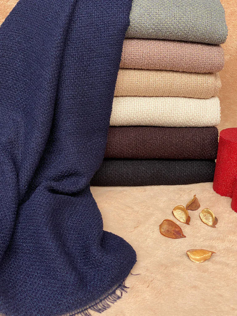 شال کنفی تک رنگ دورریش