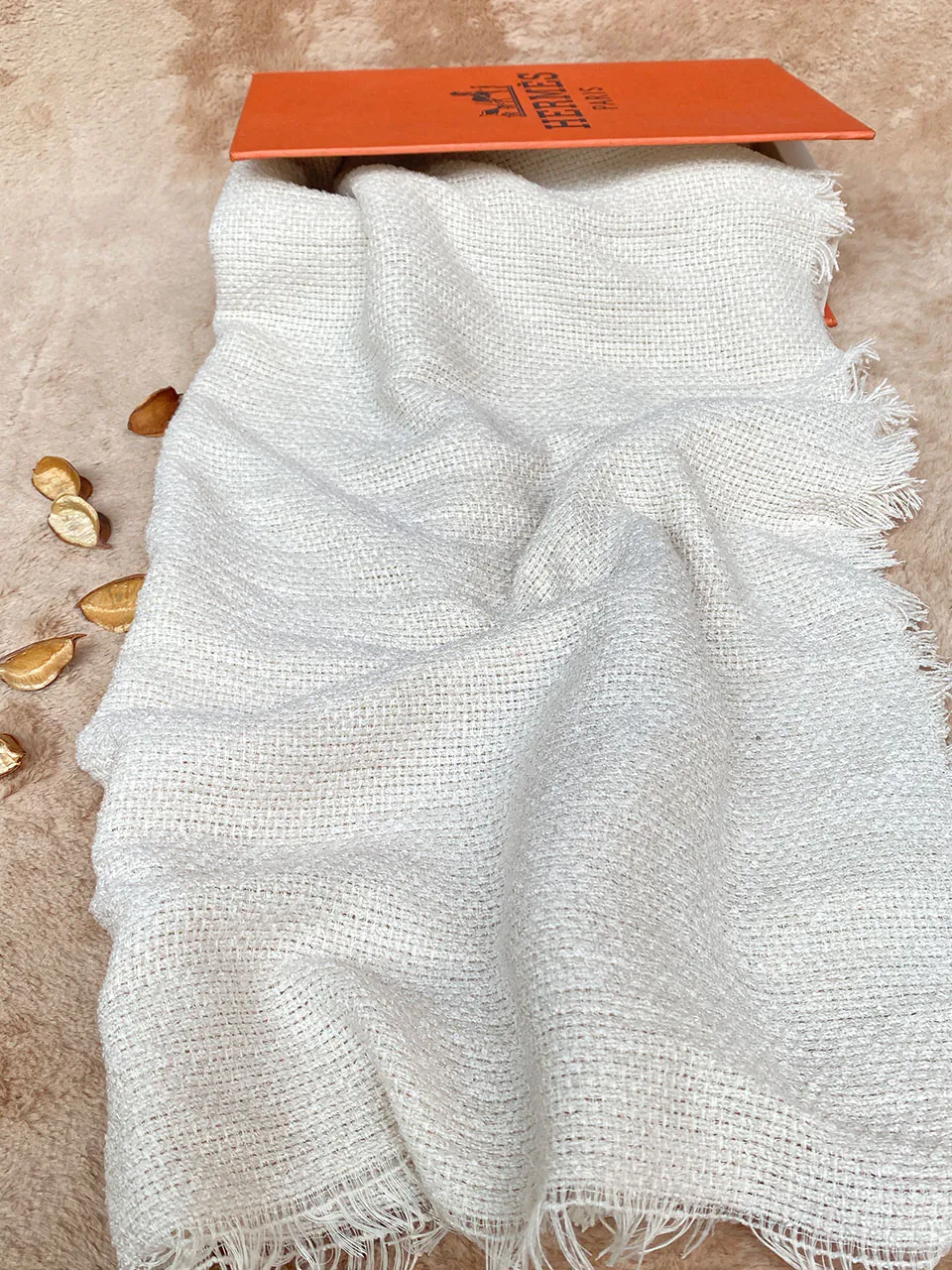 شال کنفی تک رنگ دورریش