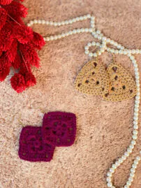 گوشواره کتان پنبه ای