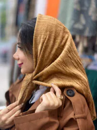 مینی اسکارف تک رنگ مخمل مادام بلا