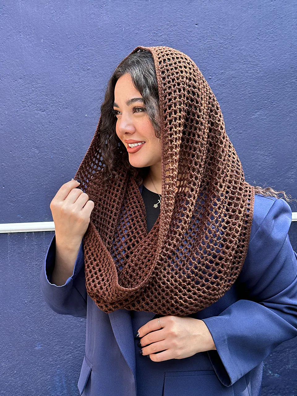 شال رینگی کتان پنبه ای