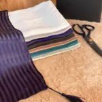 شال نخی دیپلمات راه راه شال مادام بلا رشت