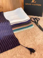 شال نخی دیپلمات راه راه شال مادام بلا رشت