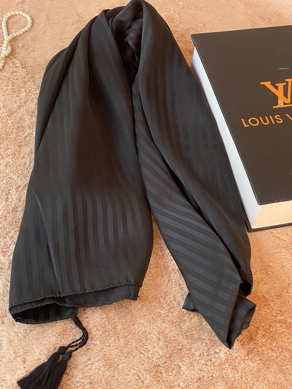 شال نخی دیپلمات راه راه شال مادام بلا رشت