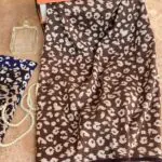 شال پلیسه پلنگی دور گان مادام بلا