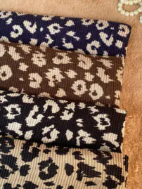 شال پلیسه پلنگی دور گان مادام بلا