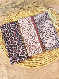 دستمال گردن پلنگی ابریشمی