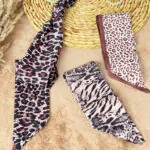 دستمال گردن پلنگی ابریشمی