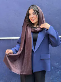 شال میکس قهوه ای